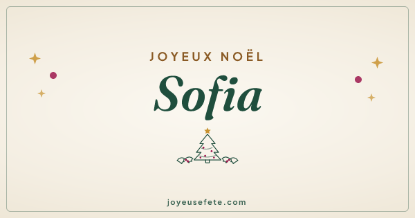Image « Joyeux Noël Sofia » au format large