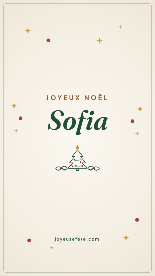 Image « Joyeux Noël Sofia » au format story