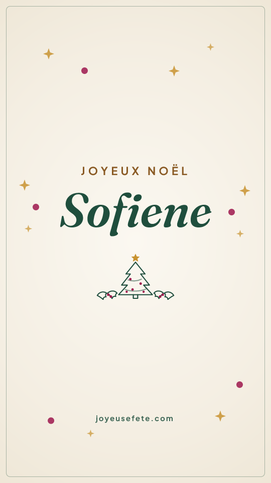 Image « Joyeux Noël Sofiene » au format story