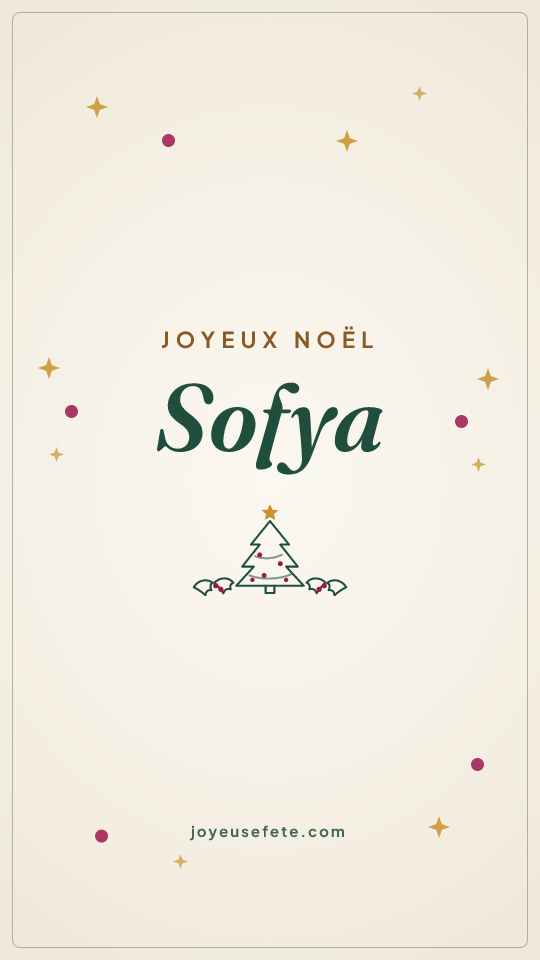 Image « Joyeux Noël Sofya » au format story