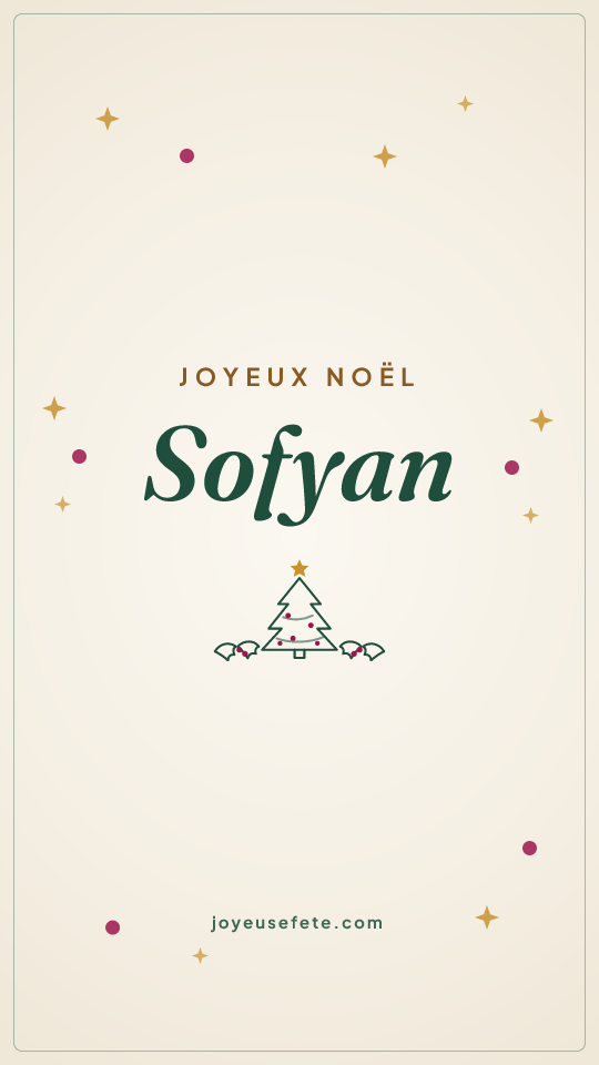 Image « Joyeux Noël Sofyan » au format story