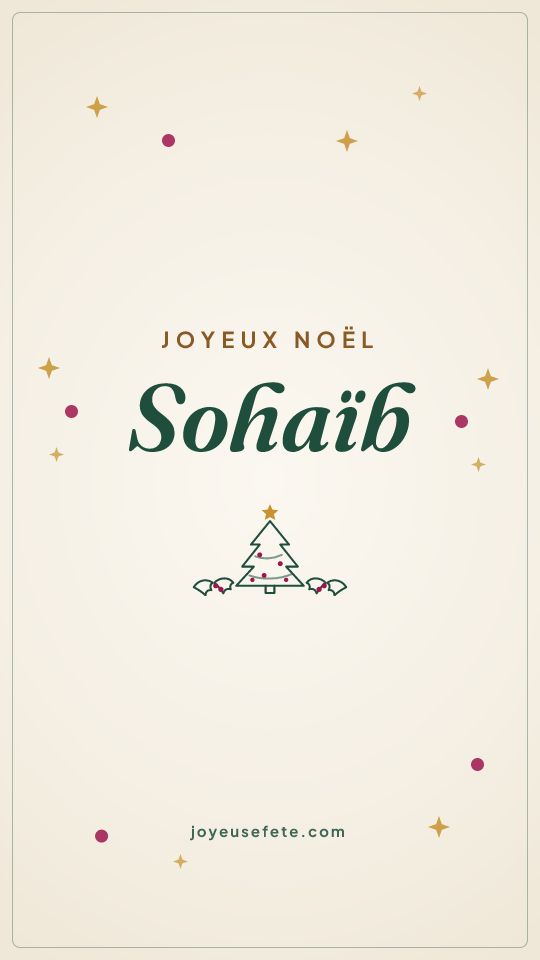 Image « Joyeux Noël Sohaïb » au format story
