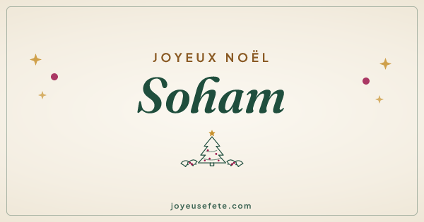 Image « Joyeux Noël Soham » au format large