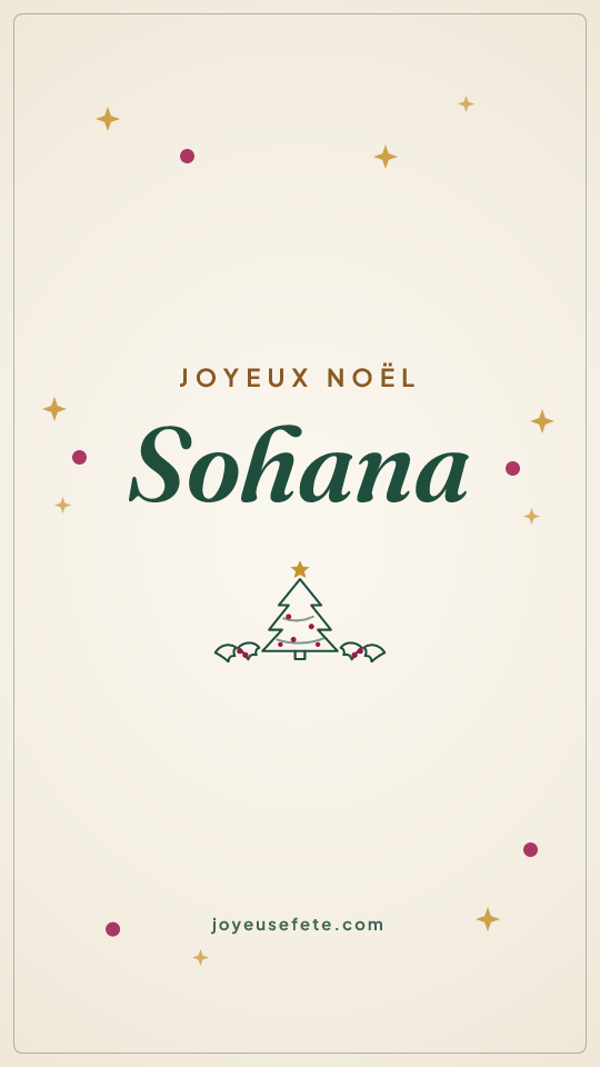 Image « Joyeux Noël Sohana » au format story