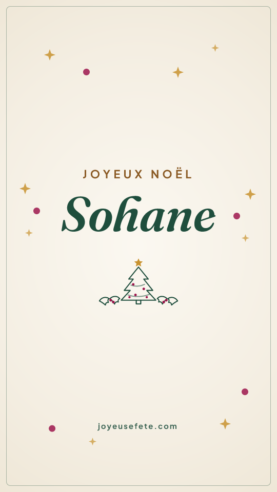 Image « Joyeux Noël Sohane » au format story