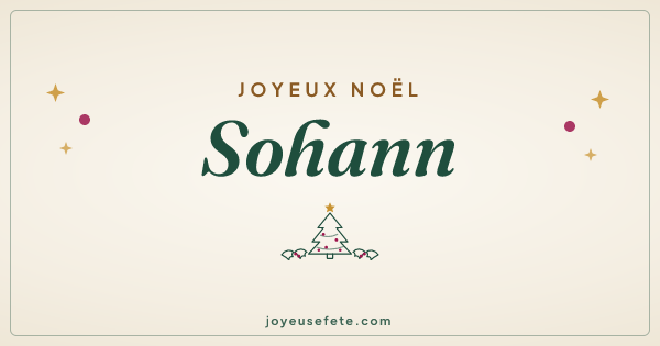 Image « Joyeux Noël Sohann » au format large