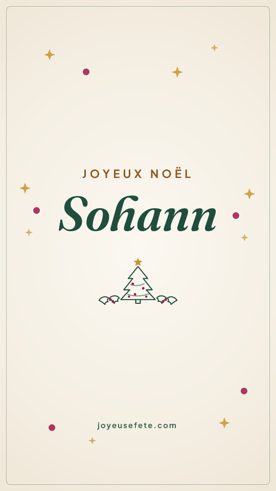 Image « Joyeux Noël Sohann » au format story