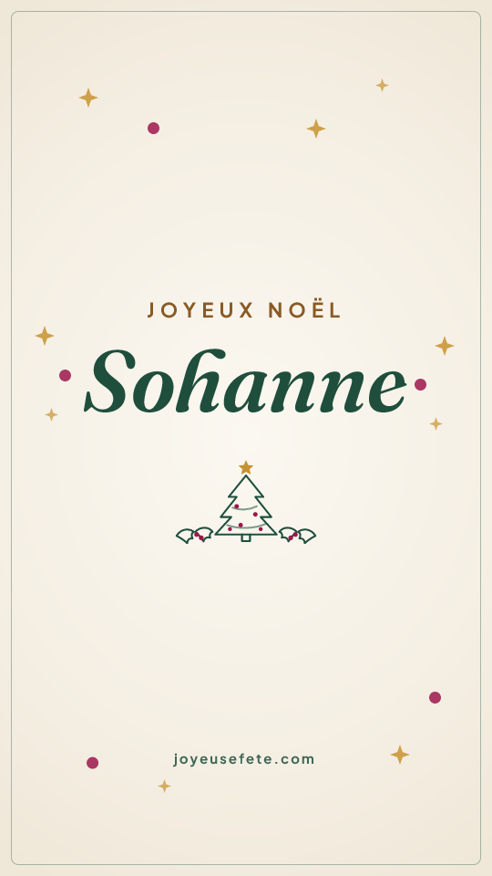 Image « Joyeux Noël Sohanne » au format story