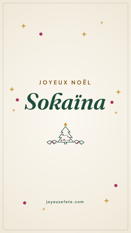 Image « Joyeux Noël Sokaïna » au format story