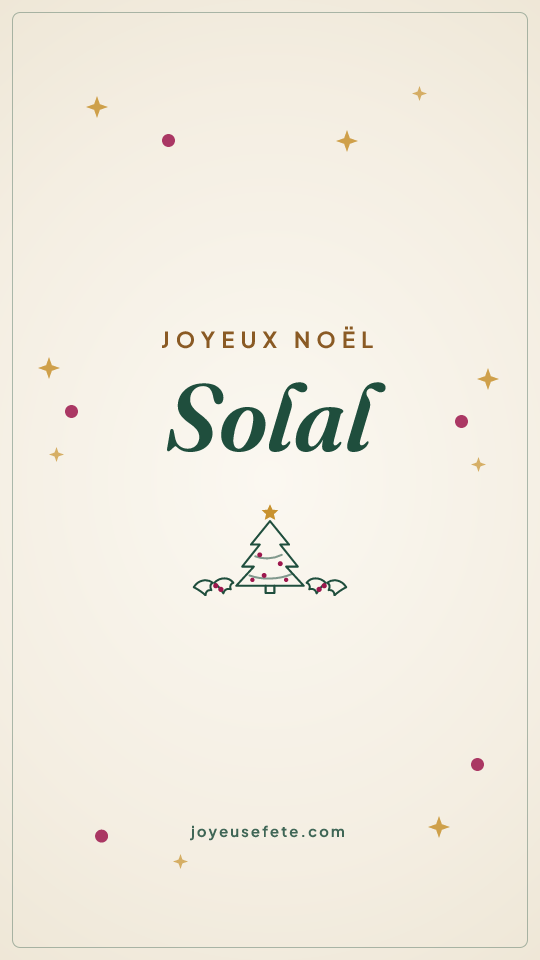 Image « Joyeux Noël Solal » au format story