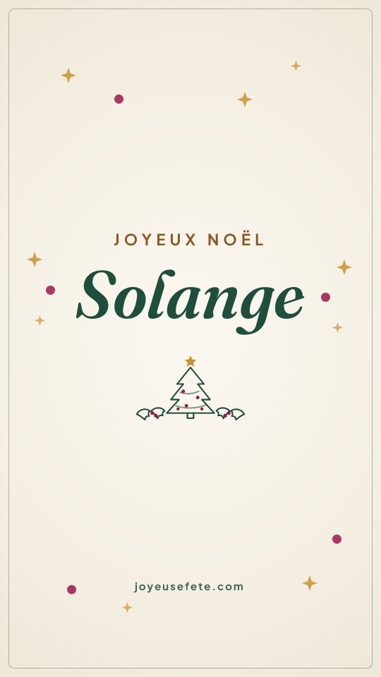 Image « Joyeux Noël Solange » au format story