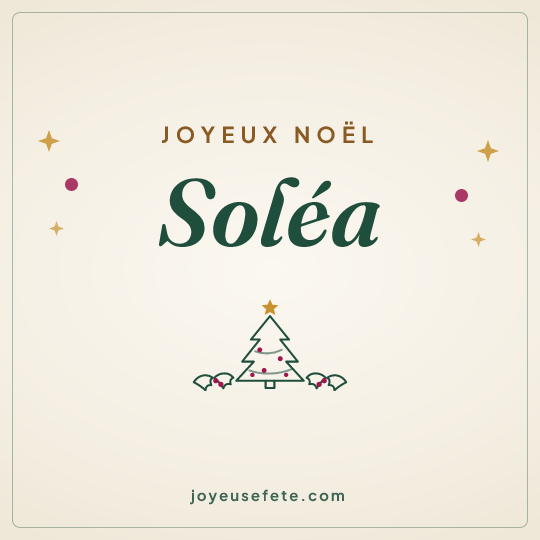 Image carrée « Joyeux Noël Soléa » pour WhatsApp