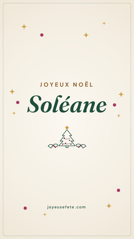 Image « Joyeux Noël Soléane » au format story