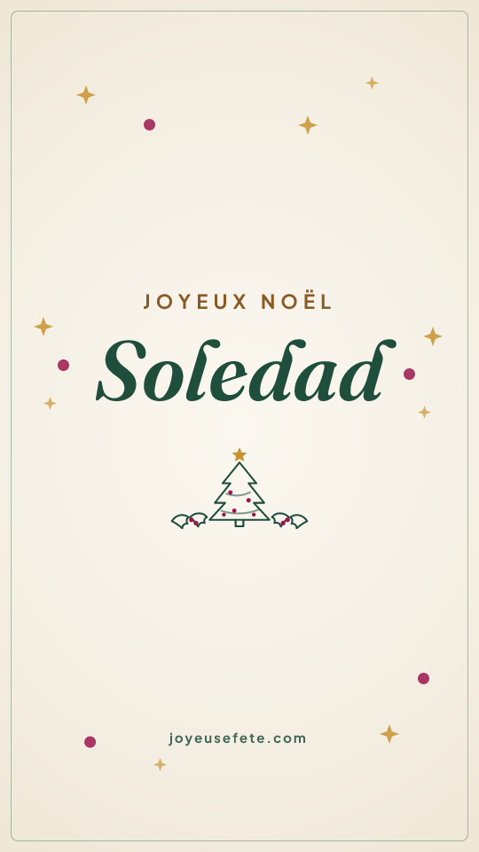 Image « Joyeux Noël Soledad » au format story
