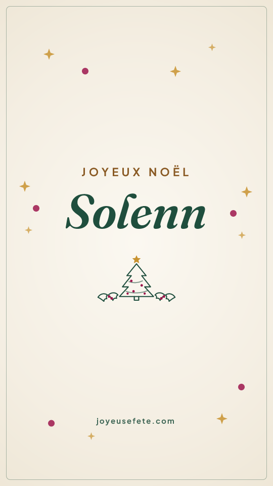 Image « Joyeux Noël Solenn » au format story