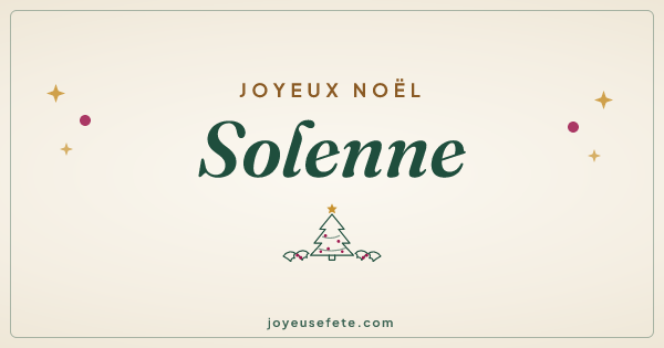 Image « Joyeux Noël Solenne » au format large