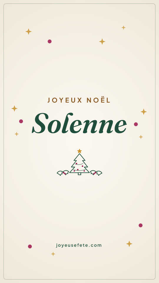 Image « Joyeux Noël Solenne » au format story