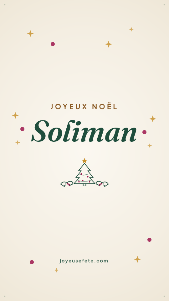 Image « Joyeux Noël Soliman » au format story