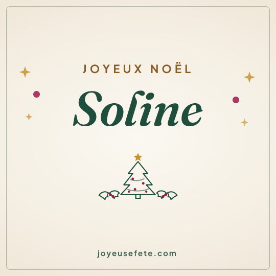 Image carrée « Joyeux Noël Soline » pour WhatsApp