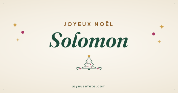Image « Joyeux Noël Solomon » au format large