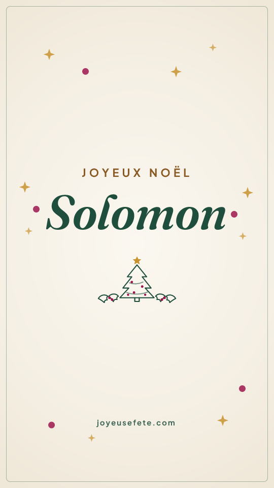 Image « Joyeux Noël Solomon » au format story