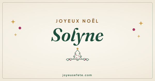 Image « Joyeux Noël Solyne » au format large