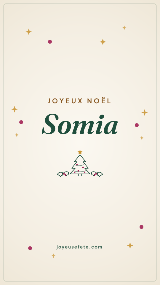 Image « Joyeux Noël Somia » au format story