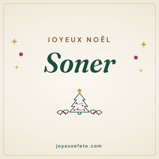 Image carrée « Joyeux Noël Soner » pour WhatsApp
