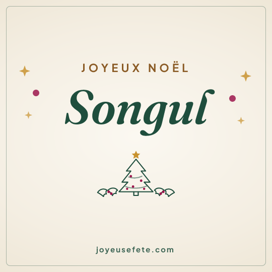 Image carrée « Joyeux Noël Songul » pour WhatsApp