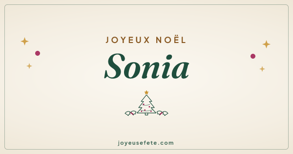 Image « Joyeux Noël Sonia » au format large