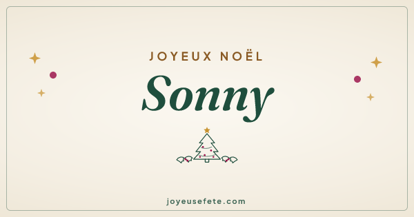 Image « Joyeux Noël Sonny » au format large