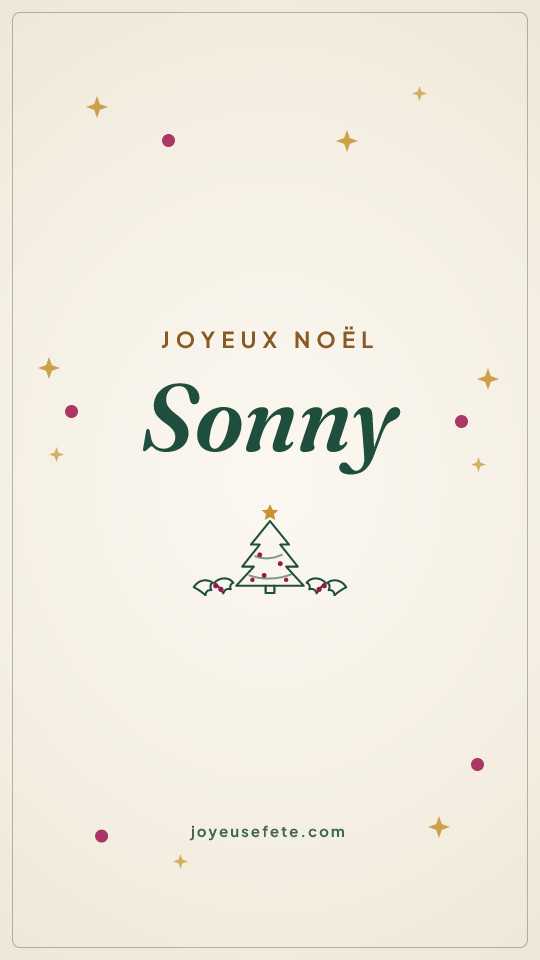 Image « Joyeux Noël Sonny » au format story