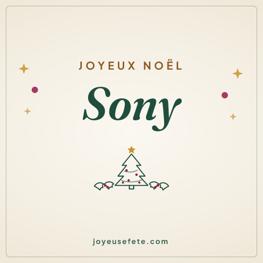 Image carrée « Joyeux Noël Sony » pour WhatsApp