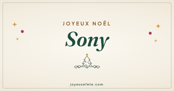 Image « Joyeux Noël Sony » au format large