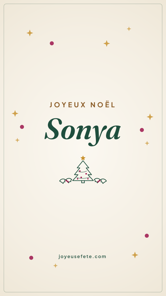 Image « Joyeux Noël Sonya » au format story