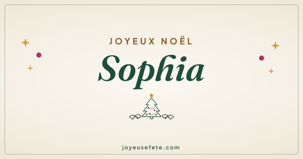 Image « Joyeux Noël Sophia » au format large