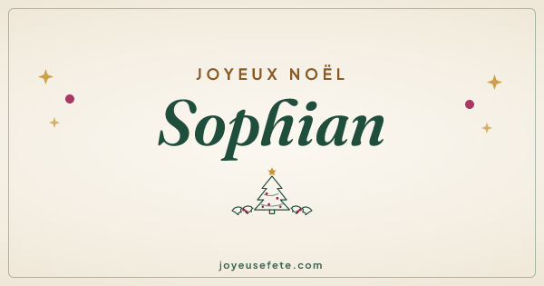 Image « Joyeux Noël Sophian » au format large