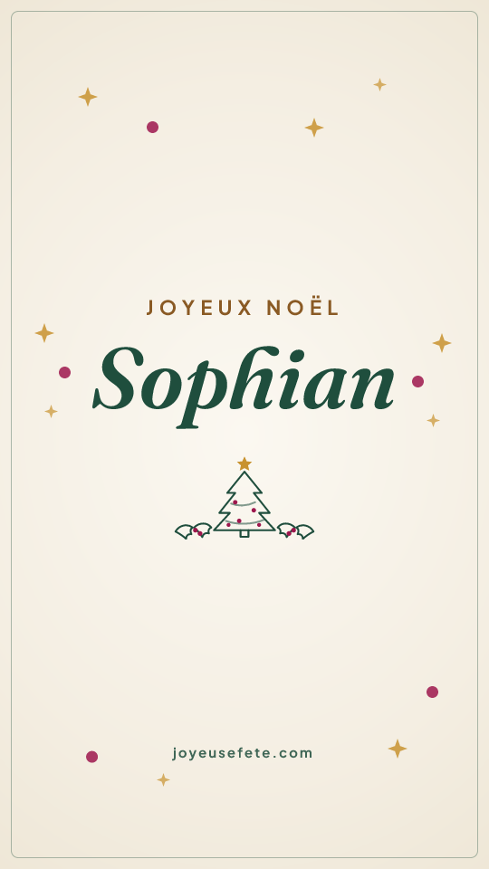 Image « Joyeux Noël Sophian » au format story
