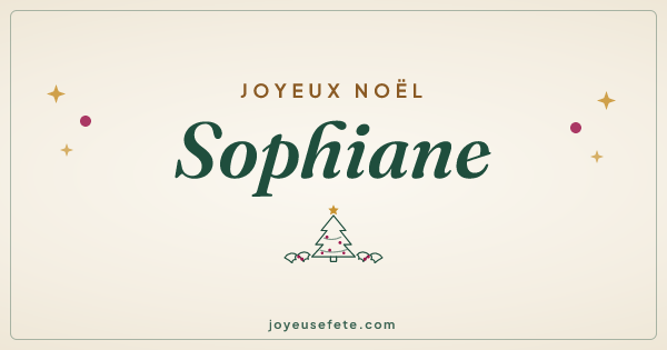 Image « Joyeux Noël Sophiane » au format large