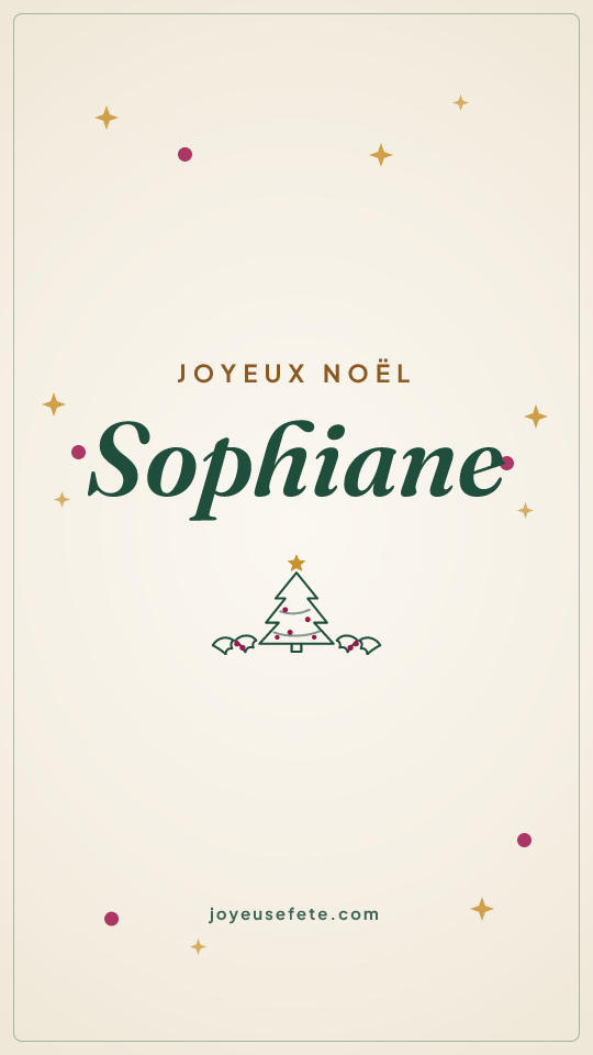Image « Joyeux Noël Sophiane » au format story