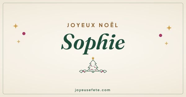 Image « Joyeux Noël Sophie » au format large