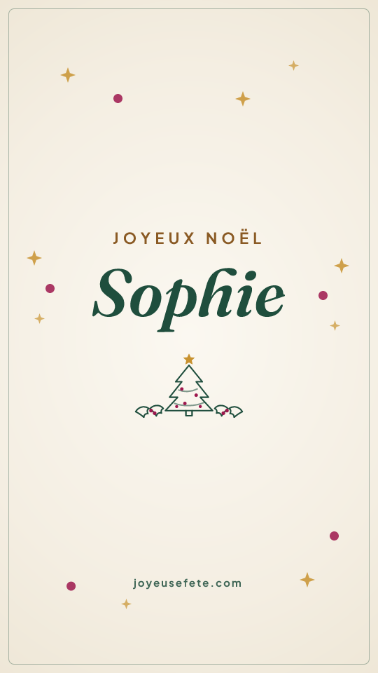 Image « Joyeux Noël Sophie » au format story