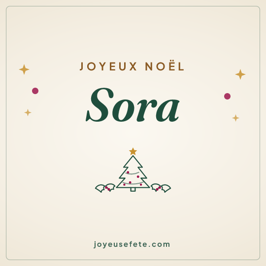 Image carrée « Joyeux Noël Sora » pour WhatsApp