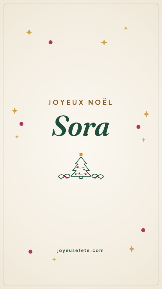 Image « Joyeux Noël Sora » au format story