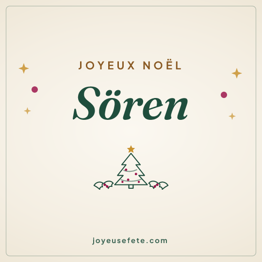 Image carrée « Joyeux Noël Sören » pour WhatsApp
