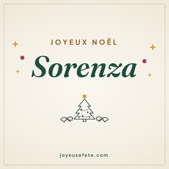 Image carrée « Joyeux Noël Sorenza » pour WhatsApp
