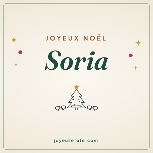 Image carrée « Joyeux Noël Soria » pour WhatsApp