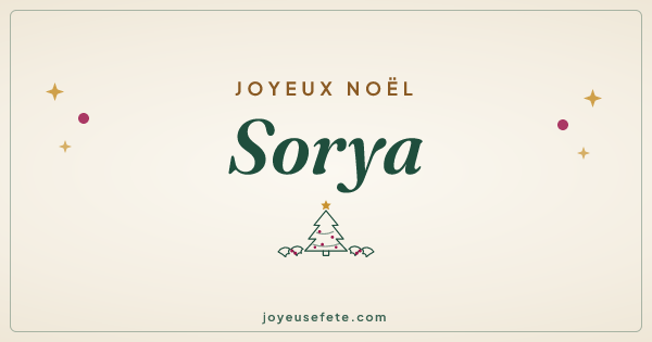 Image « Joyeux Noël Sorya » au format large