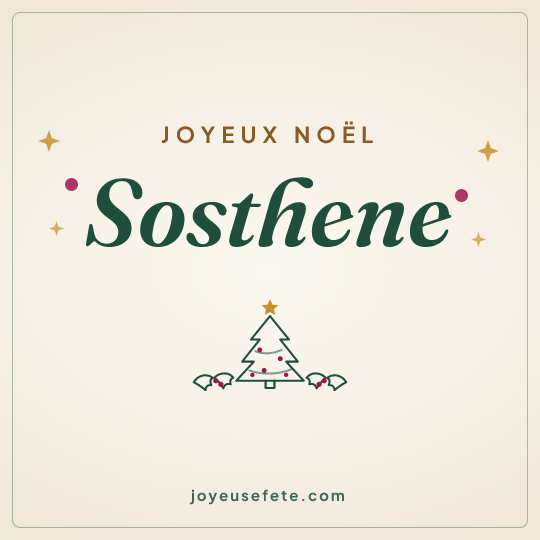 Image carrée « Joyeux Noël Sosthene » pour WhatsApp