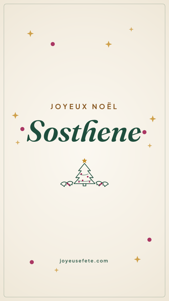 Image « Joyeux Noël Sosthene » au format story